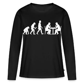 Chess Evolution – The Path to Grandmaster - Women's Premium Organic Long Sleeve Shirt - black - Front - Julia (174cm)