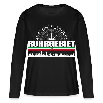 Région de la Ruhr - T-shirt manches longues Premium bio Femme - noir - Devant - Julia (174cm)