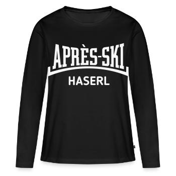 Après-Ski Haserl (Skihase / Konkav / White) - Frauen Premium Bio Langarmshirt - Schwarz - Vorne - Julia (174cm)