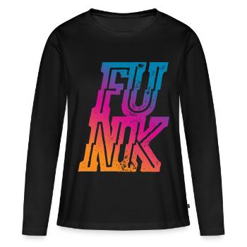 Funk - T-shirt manches longues Premium bio Femme - noir - Devant - Julia (174cm)