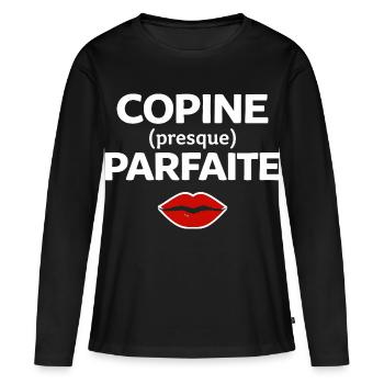 Perfekte Freundin, Humor, Geschenkidee, Frau - Frauen Premium Bio Langarmshirt - Schwarz - Vorne - Julia (174cm)
