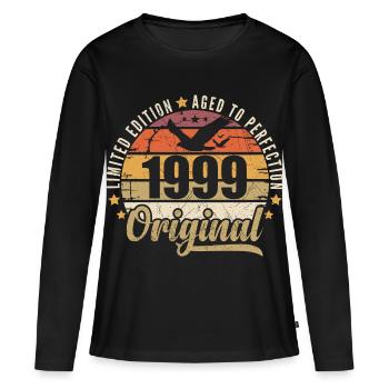 1999 Cadeau d'anniversaire 1999 Original 1999 - T-shirt manches longues Premium bio Femme - noir - Devant - Julia (174cm)
