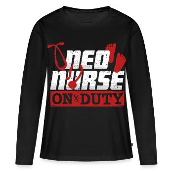 NICU Krankenschwester Neo Nurse On Duty - Women's Premium Organic Long Sleeve Shirt - black - Front - Julia (174cm)