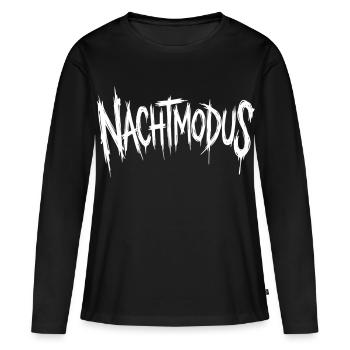 Nuit - T-shirt manches longues Premium bio Femme - noir - Devant - Julia (174cm)