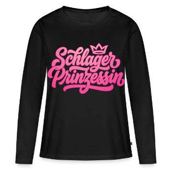 Schlagerprinzessin - Schlager Prinzessin - T-shirt manches longues Premium bio Femme - noir - Devant - Julia (174cm)