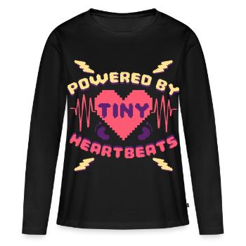 NICU Nurse Powered By Tiny Heartbeats - Women's Premium Organic Long Sleeve Shirt - black - Front - Julia (174cm)