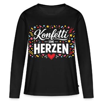 Confetti in the Heart Alaaf Helau Costume - Women's Premium Organic Long Sleeve Shirt - black - Front - Julia (174cm)