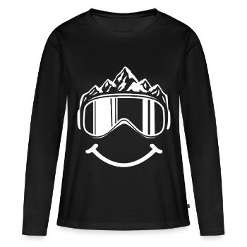 Snowboarding  - T-shirt manches longues Premium bio Femme - noir - Devant - Julia (174cm)