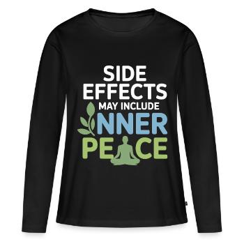 Naturopath Side Effects Inner Peace Professional  - Women's Premium Organic Long Sleeve Shirt - black - Front - Julia (174cm)