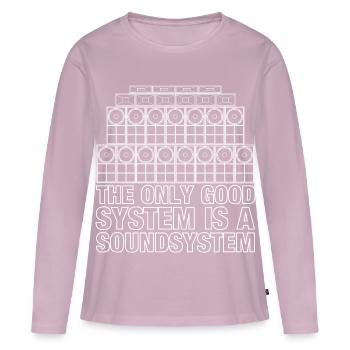 Soundsystem Reggae Bass Jungle - Frauen Premium Bio Langarmshirt - Altrosa - Vorne - Julia (174cm)