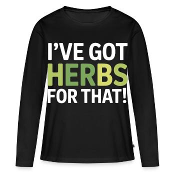 Naturopath I've Got Herbs For That Professional  - Women's Premium Organic Long Sleeve Shirt - black - Front - Julia (174cm)