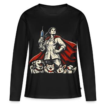 Veterinarian Veterinarian - Women's Premium Organic Long Sleeve Shirt - black - Front - Julia (174cm)
