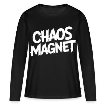 Aimant au Chaos - T-shirt manches longues Premium bio Femme - noir - Devant - Julia (174cm)