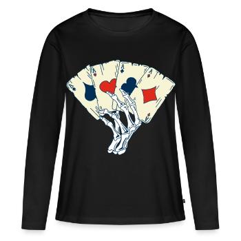 Le jeu mortel  - T-shirt manches longues Premium bio Femme - noir - Devant - Julia (174cm)