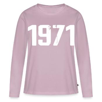 1971 - Awesome since 1971 - Women's Premium Organic Long Sleeve Shirt - dusky pink - Front - Julia (174cm)