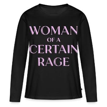 Femme d’une certaine rage Chemise pour femmes fortes - T-shirt manches longues Premium bio Femme - noir - Devant - Julia (174cm)