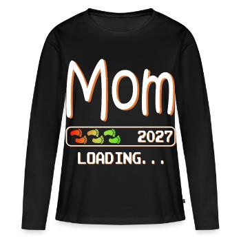Expectant mom & mother, offspring mom loading 2027 - Women's Premium Organic Long Sleeve Shirt - black - Front - Julia (174cm)
