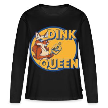 Pickleball Dink Queen Funny Player Love Pickleball - Women's Premium Organic Long Sleeve Shirt - black - Front - Julia (174cm)