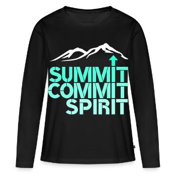 Spirit Commit Summit - Women's Premium Organic Long Sleeve Shirt - black - Front - Julia (174cm)