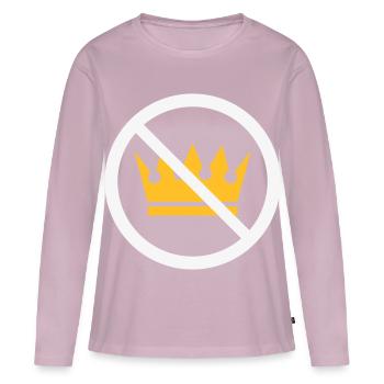 No Kings! (Protest Sign / NEG 2C) - Women's Premium Organic Long Sleeve Shirt - dusky pink - Front - Julia (174cm)
