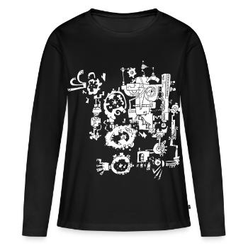Rouillée - T-shirt manches longues Premium bio Femme - noir - Devant - Julia (174cm)