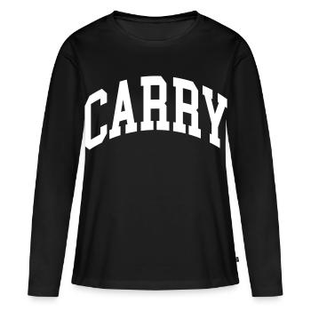Porter - T-shirt manches longues Premium bio Femme - noir - Devant - Julia (174cm)
