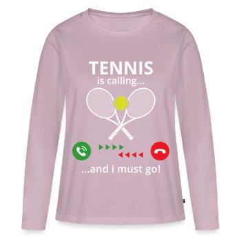 Tennis - Frauen Premium Bio Langarmshirt - Altrosa - Vorne - Julia (174cm)