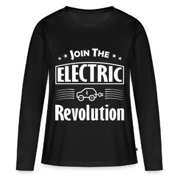 Join The Electric Revolution - Women's Premium Organic Long Sleeve Shirt - black - Front - Julia (174cm)