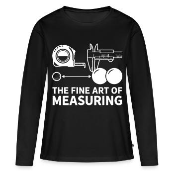 L’art de mesurer la pétanque de boule - T-shirt manches longues Premium bio Femme - noir - Devant - Julia (174cm)
