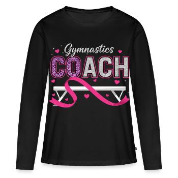 Gymnastics Trainer Coach Gymnastics - Women's Premium Organic Long Sleeve Shirt - black - Front - Julia (174cm)