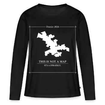 District 2026 Strategy Map Concept - Women's Premium Organic Long Sleeve Shirt - black - Front - Julia (174cm)