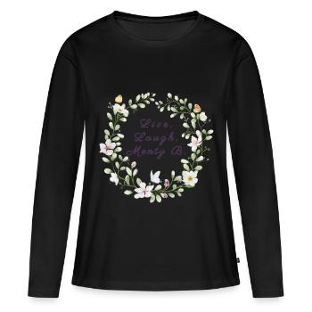 Live, Laugh, Menty B. | Ironic breakdown - Women's Premium Organic Long Sleeve Shirt - black - Front - Julia (174cm)