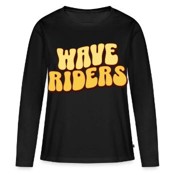 Surf Surfen Surfer - Frauen Premium Bio Langarmshirt - Schwarz - Vorne - Julia (174cm)
