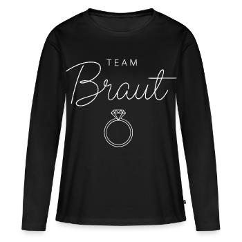 Team Braut JGA Frauen - Frauen Premium Bio Langarmshirt - Schwarz - Vorne - Julia (174cm)