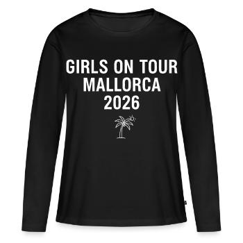 Girls On Tour Mallorca 2026 (Garantie du prix le plus bas) - T-shirt manches longues Premium bio Femme - noir - Devant - Julia (174cm)