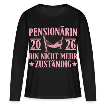 Pensioner 2026 - No longer responsible gift - Women's Premium Organic Long Sleeve Shirt - black - Front - Julia (174cm)