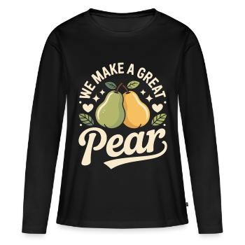Nous faisons une excellente poire - T-shirt manches longues Premium bio Femme - noir - Devant - Julia (174cm)