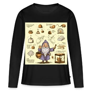 Alchemie Küchenzauberer - Frauen Premium Bio Langarmshirt - Schwarz - Vorne - Julia (174cm)