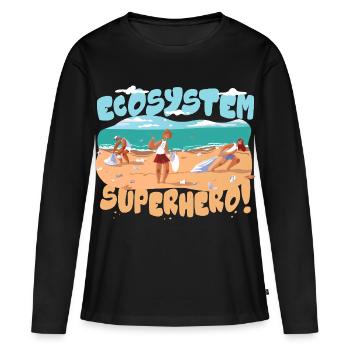 Ecologist Ecology - Women's Premium Organic Long Sleeve Shirt - black - Front - Julia (174cm)