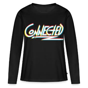 Connected_white_prism - Frauen Premium Bio Langarmshirt - Schwarz - Vorne - Julia (174cm)