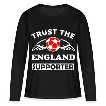 England Fansupporter Wingball - Women's Premium Organic Long Sleeve Shirt - black - Front - Julia (174cm)