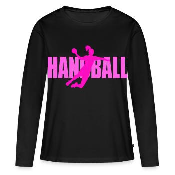 Handball - Women's Premium Organic Long Sleeve Shirt - black - Front - Julia (174cm)