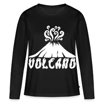 Weißer Vulkan - Frauen Premium Bio Langarmshirt - Schwarz - Vorne - Julia (174cm)