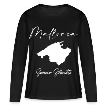 Majorque - T-shirt manches longues Premium bio Femme - noir - Devant - Julia (174cm)