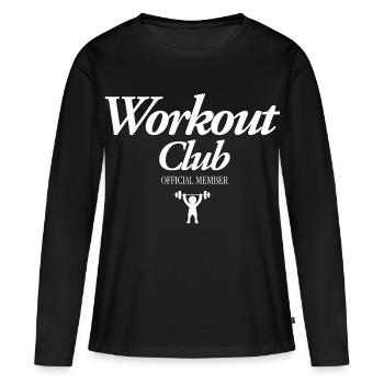 Workout Club - Frauen Premium Bio Langarmshirt - Schwarz - Vorne - Julia (174cm)