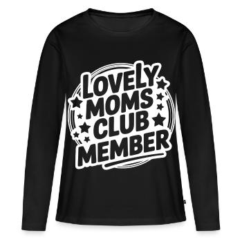Membre du Club des Mamans Adorables - T-shirt manches longues Premium bio Femme - noir - Devant - Julia (174cm)