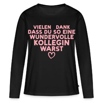 Beste Kollegin Abschied Jobwechsel Rente - Frauen Premium Bio Langarmshirt - Schwarz - Vorne - Julia (174cm)