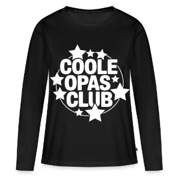 Emblème du Club du Grand-père Cool - T-shirt manches longues Premium bio Femme - noir - Devant - Julia (174cm)