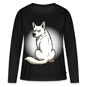 White Shepherd Shepherd Shepherd Dogs - Women's Premium Organic Long Sleeve Shirt - black - Front - Julia (174cm)
