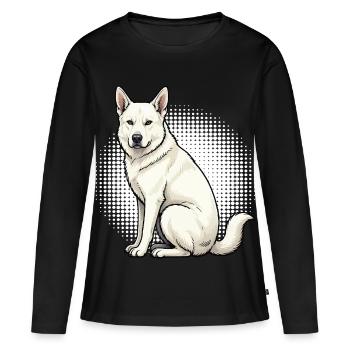 White Shepherd Shepherd Shepherd Dogs - Women's Premium Organic Long Sleeve Shirt - black - Front - Julia (174cm)